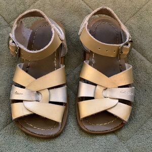 Salt Water Sandals by Hoy - Shiny Gold Kids Sandals